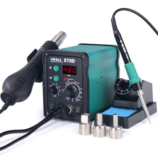 878D Hot Air Rework Station with Soldering Iron- Yihua
