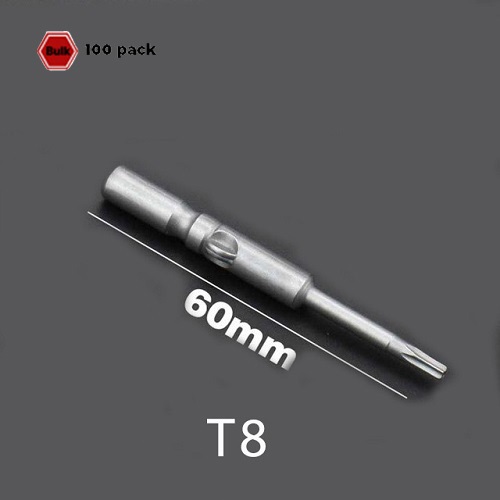 802 Electric Screwdriver Bits Torx 6X60 T8 (Pack of 100)