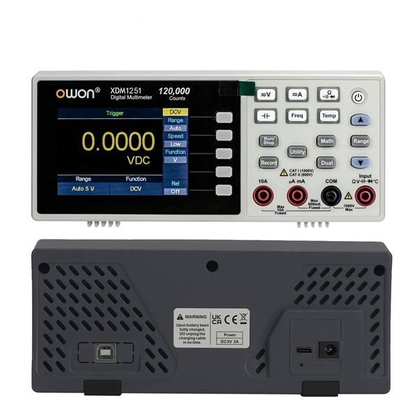 OWON XDM1251 Portable Benchtop Digital Multimeter 5 1/2- Digit